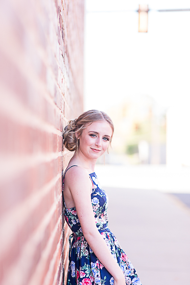 Twin Senior Session in Downtown Mooresville NC