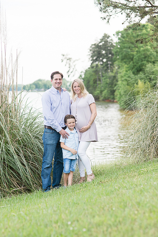Annika by the lake | Mooresville Maternity Photographer