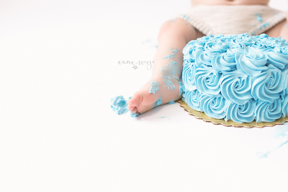 Cooper's cake smash | Charlotte Baby Photographer | Anna Wisjo Photography