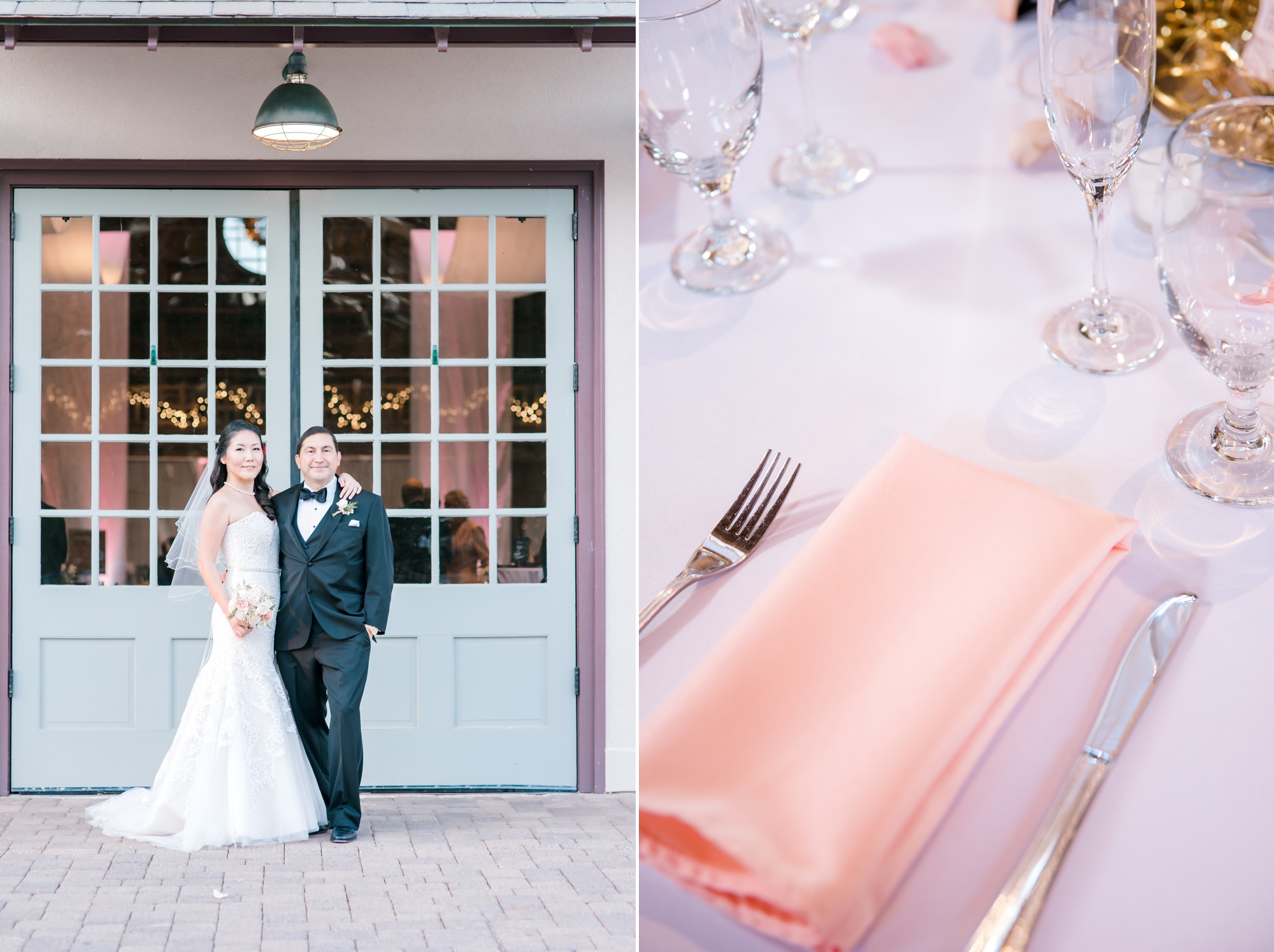 Pink and Gold Winter Wedding at Fairbarn Pinehurst NC | Anna Wisjo Photography | Pinehurst Wedding Photographer