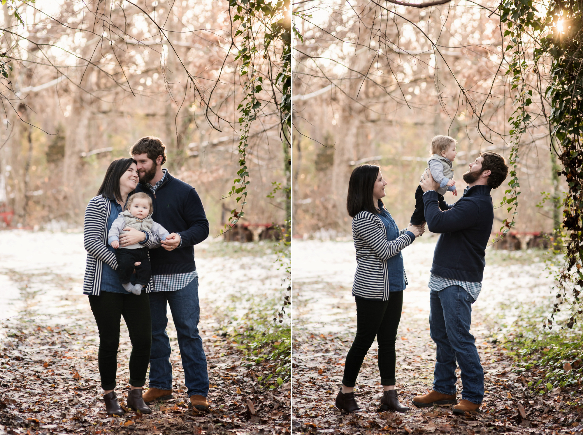 First winter snow | Denver NC Family Photographer | Anna Wisjo Photography