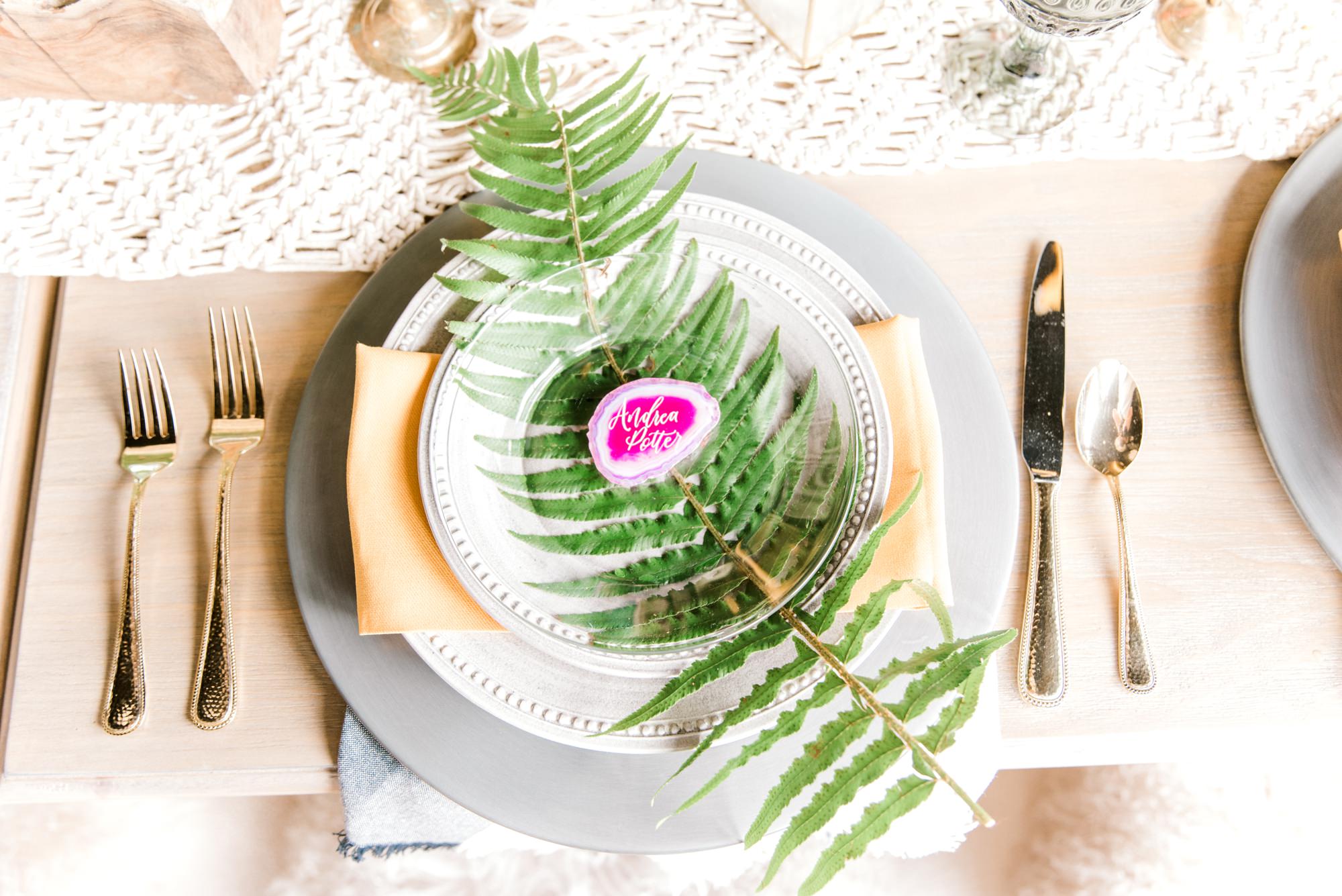 Table setting | NC Boho Syled Wedding | Anna Wisjo Photography