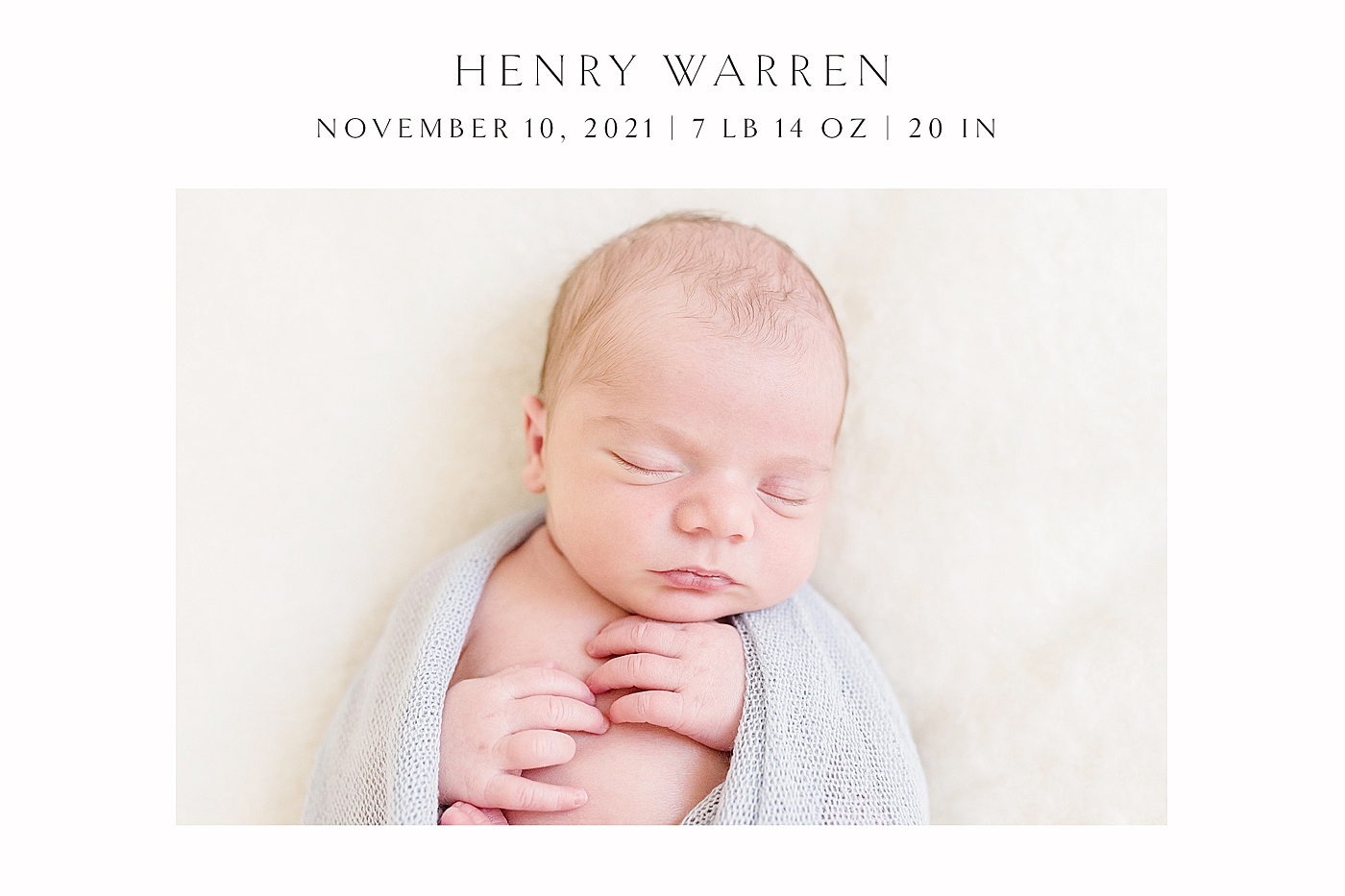 Newborn birth announcements | Photo by Anna Wisjo Photography